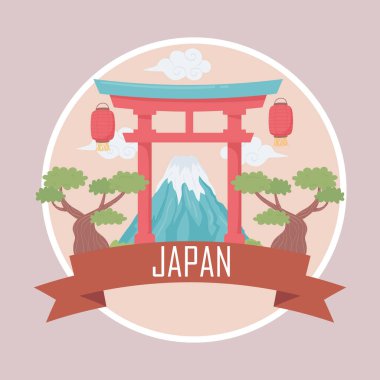 Japonya Torii ve Mount