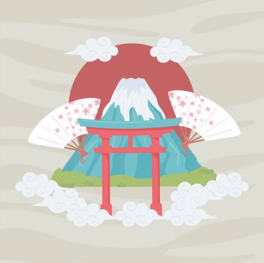 Japon kapısı ve atı.