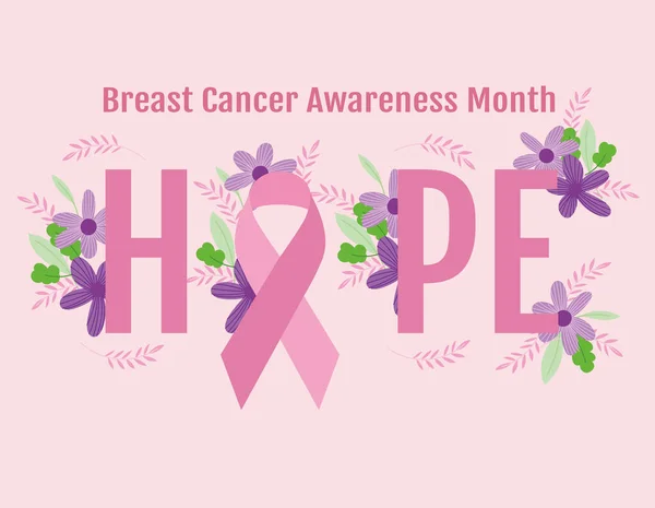 Mois de la sensibilisation au cancer du sein — Image vectorielle