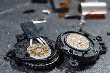 Kameradaki açıklık değerini veya deklanşör hızını ayarlamak için parçalanmış ayar bloğu, makro fotoğrafçılık