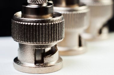 Bnc konnektör gövde yakın çekim, makro çekim