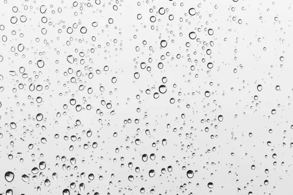 Gotas Agua Sobre Vidrio Gris Transparente —  Fotos de Stock