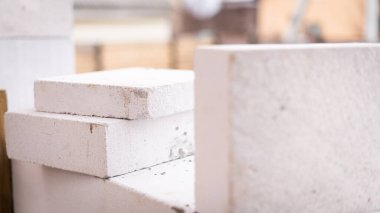 The use of aerated concrete blocks as a building material clipart