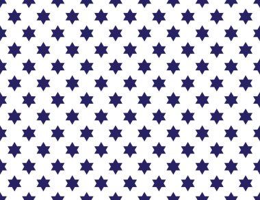 David 'in mavi yıldızı beyaz arkaplanda pürüzsüz desen