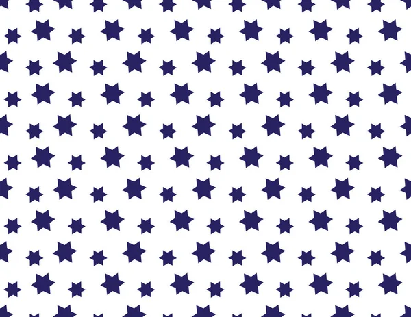 Estrela Azul David Padrão Sem Costura Fundo Branco Estrela David — Vetor de Stock