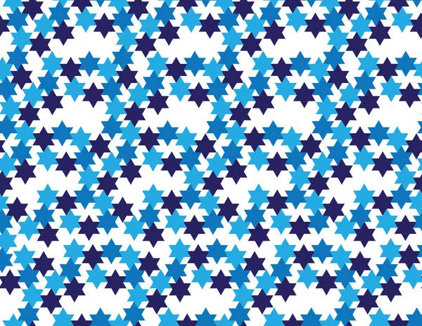 Estrela David Padrão Sem Costura Abstrato Azul Marinho Azul Céu —  Vetores de Stock