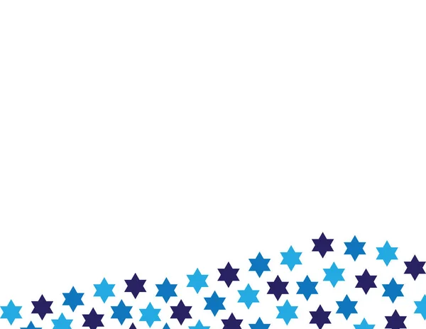 Frontière Étoile David Bleu Marine Bleu Ciel Étoile David Façonne — Image vectorielle
