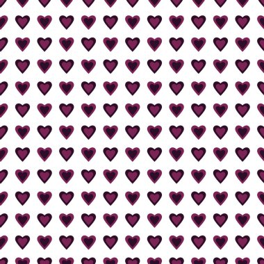 Mor kalpler beyaz arkaplanda pürüzsüz desen