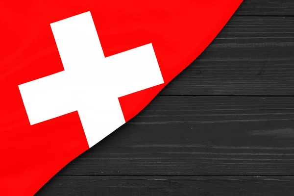 Flagga Schweiz Plats För Text Klara Utrymme — Stockfoto