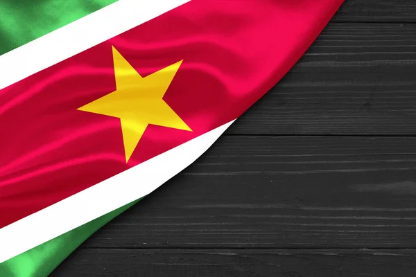 Vlag Van Suriname Plaats Voor Tekstruimte — Stockfoto