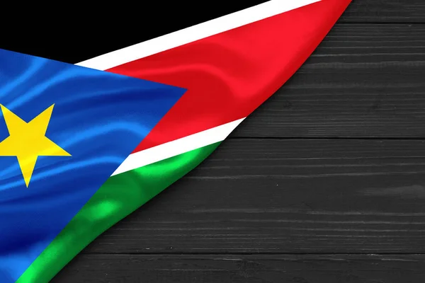 Vlag Van Zuid Soedan Plaats Voor Tekstruimte — Stockfoto
