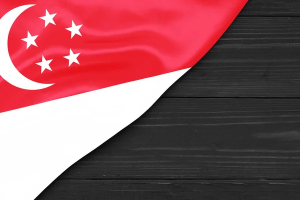 Флаг Сингапура Место Текстовой Обработки Пространства — стоковое фото