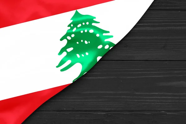 Флаг Ливана Место Текстовой Обработки Пространства — стоковое фото