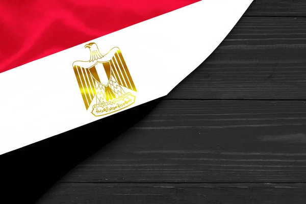Флаг Египта Место Текстового Пространства Справиться — стоковое фото