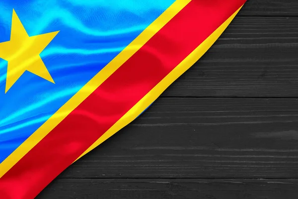 Vlag Van Congo Plaats Voor Tekst Omgaan Ruimte — Stockfoto