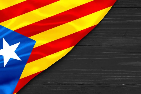 Bandeira Catalunha Lugar Para Espaço Lidar Com Texto — Fotografia de Stock