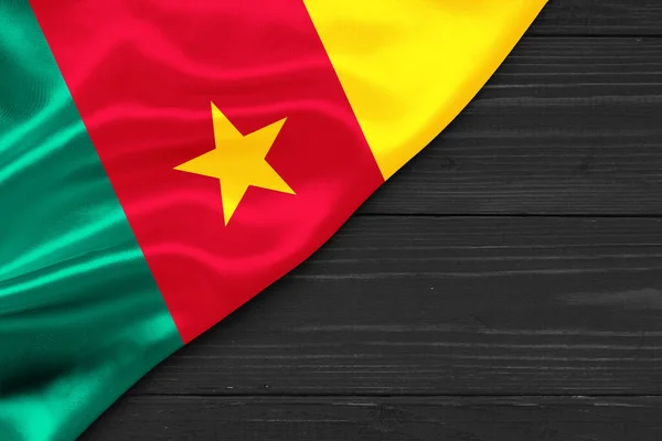 Vlag Van Kameroen Plaats Voor Tekst Omgaan Ruimte — Stockfoto