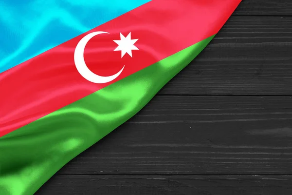 Bandera Azerbaiyán Lugar Para Espacio Texto Cope — Foto de Stock
