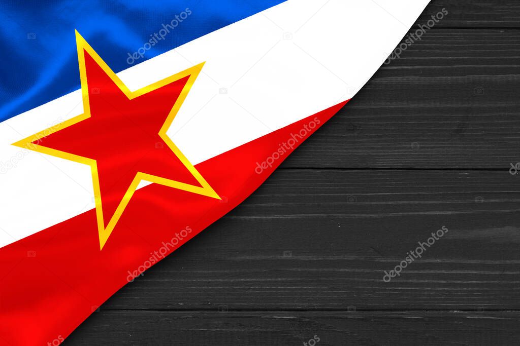 Flag of Yugoslavia place for text cope space