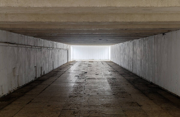 The old underpass is deserted as a symbol of the unknown