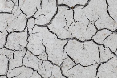 Gri, yağmursuz ve verimli olmayan toprağı çatlattı.