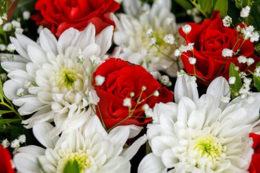 Güzel bir buket çiçek, yakından.