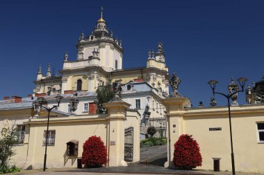 LVIV, UKRAINE - 06 Ağustos 2020: St. George Katedrali