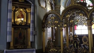 LVIV, UKRAINE - 06 Ağustos 2020: Dönüşüm Kilisesi