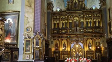 LVIV, UKRAINE - 06 Ağustos 2020: Dönüşüm Kilisesi