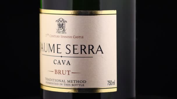 Lviv Ukraine Czerwca 2020 Jaume Serra Cava Brut Białe Wino — Wideo stockowe