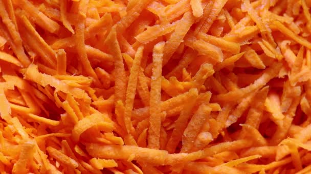 Sliced Carrot Salad Closeup — Stock Video