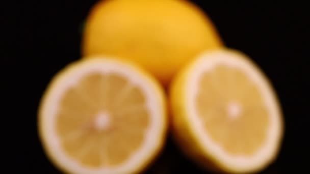 Limão Fatias Frutas Fundo Branco — Vídeo de Stock