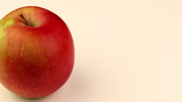 Heerlijke Rode Appels Witte Achtergrond — Stockvideo