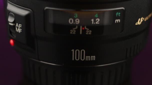 Lviv Ukraine February 2020 Portrait Lens Canon 100Mm Usm — Stock Video