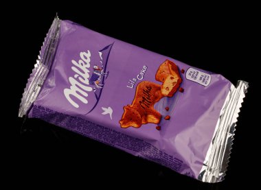 LVIV, UKRAINE - 20 Mart 2021 Milka Lila keki