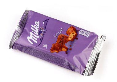 LVIV, UKRAINE - 20 Mart 2021 Milka Lila keki