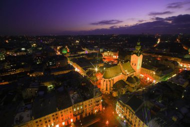 Avrupa 'nın güzel şehri Lviv Panorama