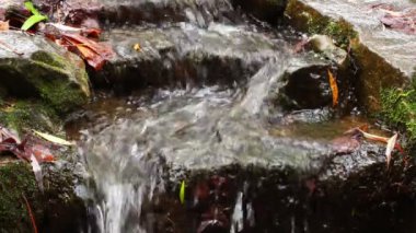 Water small flows through the rocks