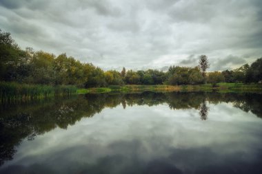 Beautiful lake on a cloudy day