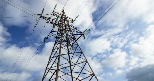 Metal Support Power Lines — Αρχείο Βίντεο