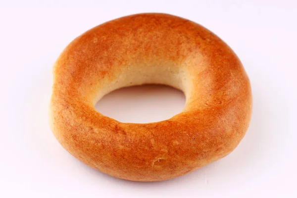 Bagel Vit Bakgrund — Stockfoto