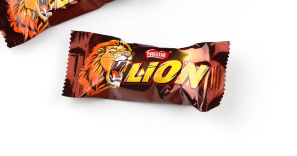 Lviv Ukraine April 2021 Lion Chocolate Candies — Stock Video