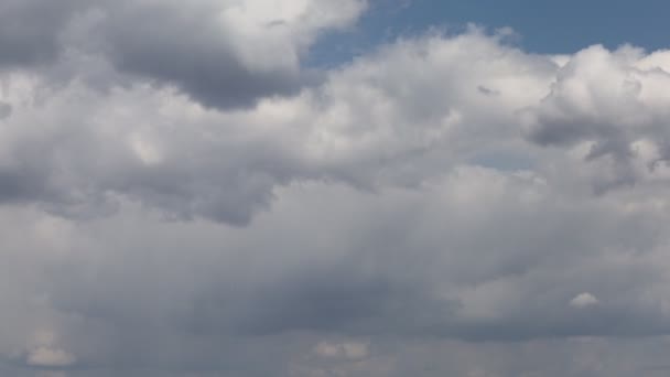 Céu Azul Nuvens Brancas Bela Paisagem Prazo Validade — Vídeo de Stock