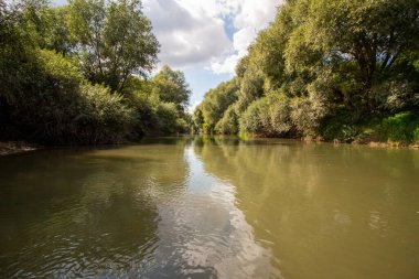 Yazın Ukrayna 'da Dniester Nehri