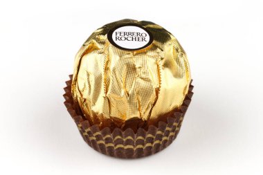 LVIV, UKRAINE - May 13, 2021: Ferrero Rocher chocolates and sweets