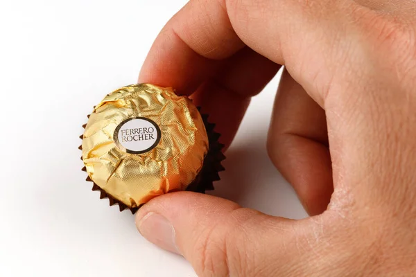 Lviv Ukraine Mei 2021 Ferrero Rocher Cokelat Dan Permen — Stok Foto