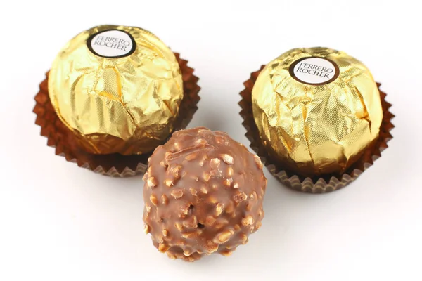 Lviv Ukraine Mei 2021 Ferrero Rocher Cokelat Dan Permen — Stok Foto