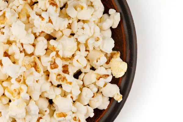 Deliciosas Palomitas Maíz Merienda Lugar Plato Para Espacio Texto Hacer — Foto de Stock