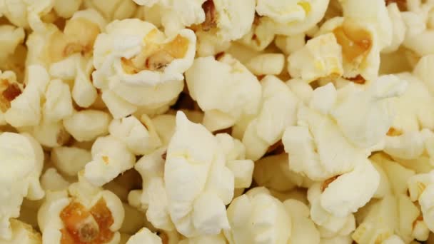 Popcorn Köstlicher Snack Aus Nächster Nähe — Stockvideo