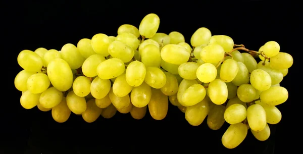 Gelbe Traube Sultana Thompson Seedless Kishmish Auf Schwarzem Hintergrund — Stockfoto